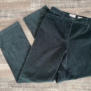 Forest Green Corduroy Wide Leg Pants